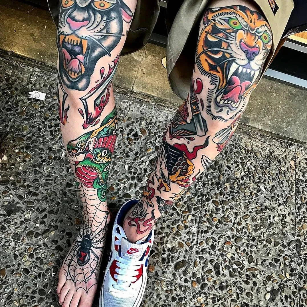 Tatuaje a color en estilo neo tradicional