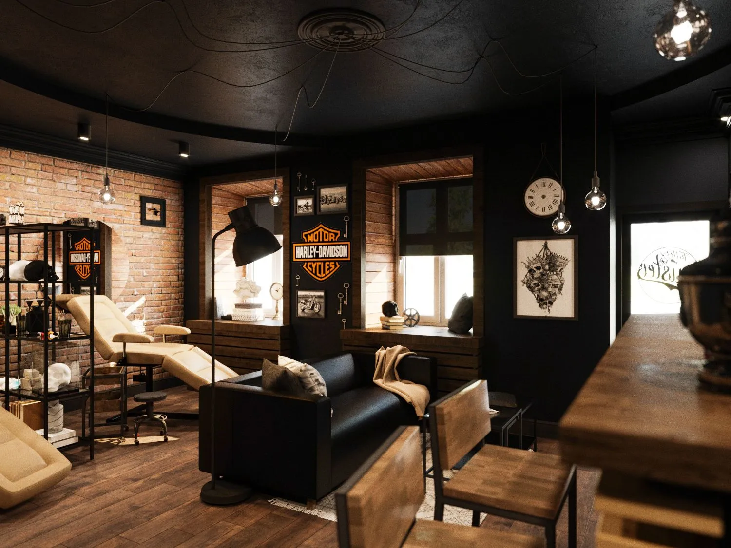 Interior del estudio de tatuajes